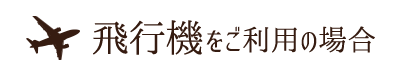 飛行機をご利用の場合