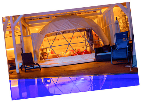 ワンちゃんと泊まれるグランピング