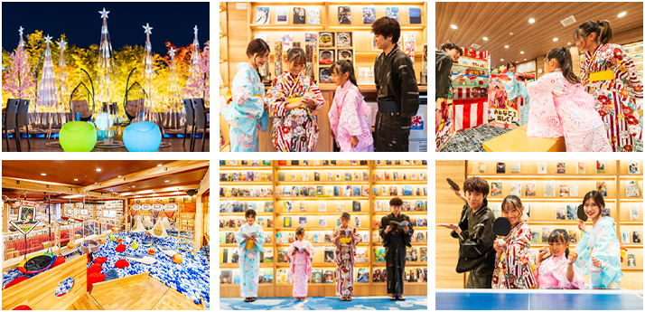 ゲーム・キッズコーナー・射的ゲーム・テラス無料遊具・光の森・卓球