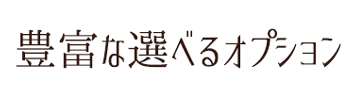 豊富な選べるオプション