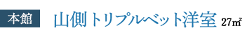 本館山側 トリプルベッド洋室