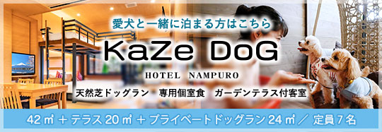 愛犬と一緒に泊まる方はこちら KaZe DoG