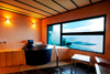 Guest room with semi-outdoor hot spring bath
