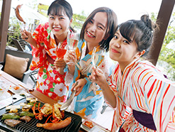 <飲み放題付>【冷暖房完備!インナーテラスでBBQを満喫!】焼いて飲んで盛り上がろう!お肉&海鮮盛!